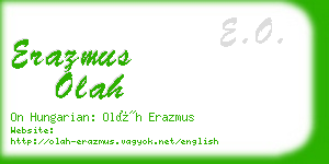 erazmus olah business card